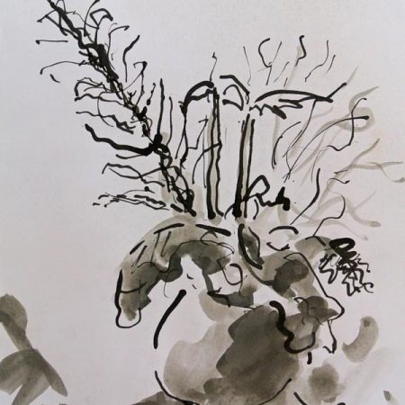Contemporary art. Nature drawings by expressionist artist Philip Senior