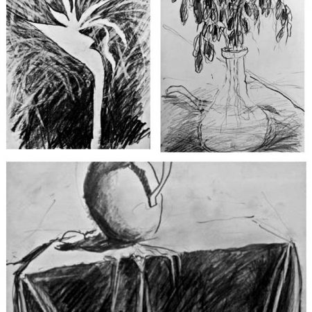 Contemporary art. Nature drawings by expressionist artist Philip Senior
