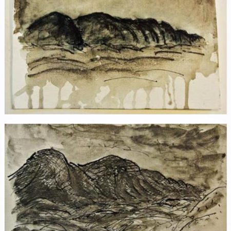 Contemporary art. Australian landscape art by Australian painter and expressionist artist Philip Senior