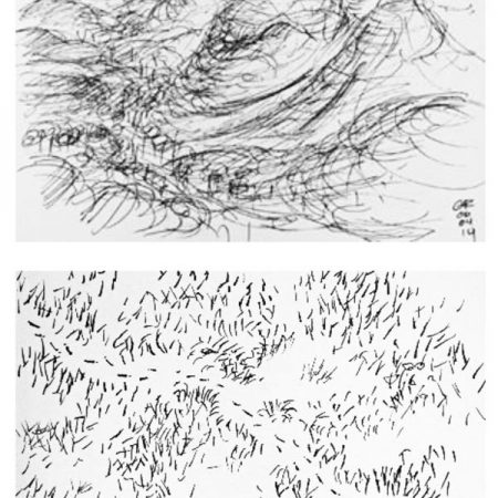 Contemporary art. Australian landscape art by Australian painter and expressionist artist Philip Senior